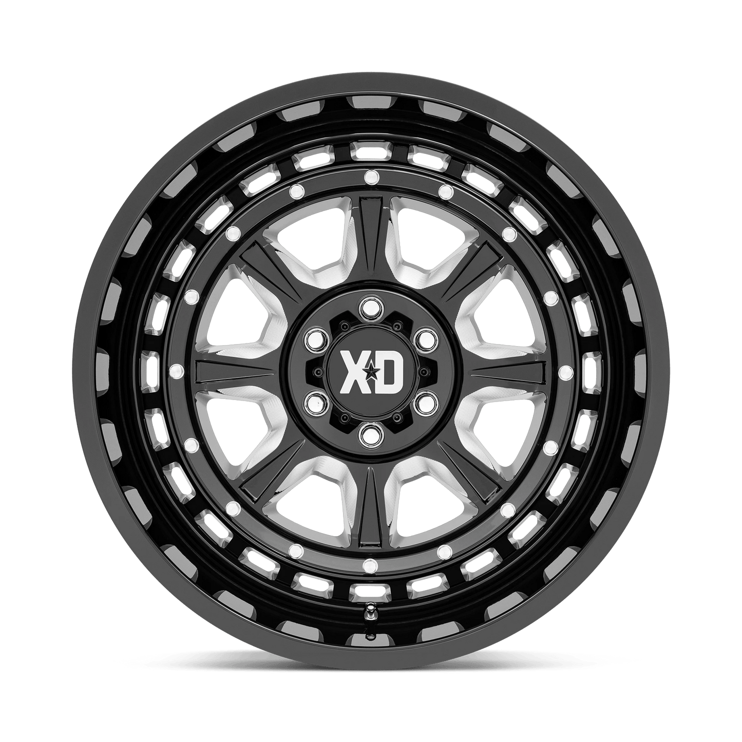 22x10 XD Series XD866 Outlander Gloss Black Milled Wheel 8x6.5 (-18mm)