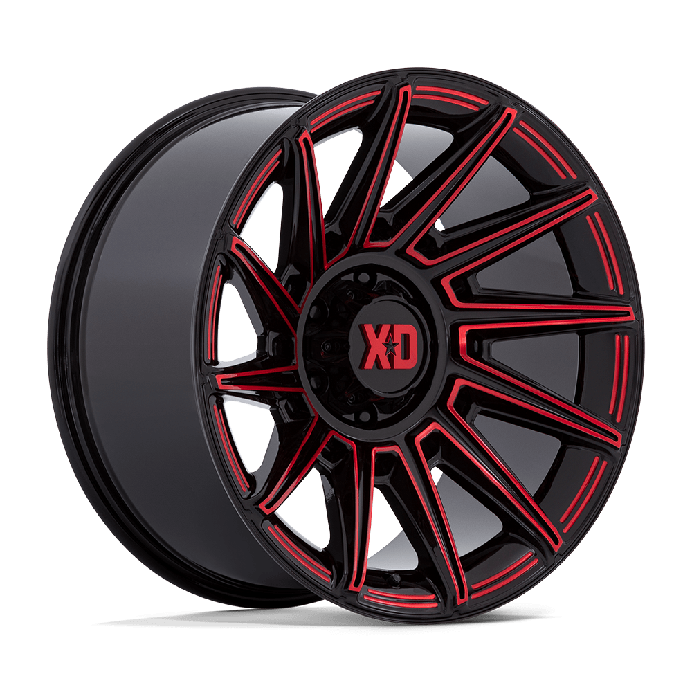 20x10 XD XD867 Specter Gloss Black With Red Tint Wheel 8x170 (-18mm)