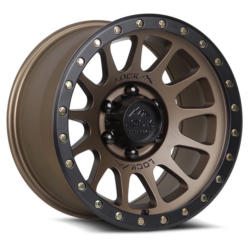 20x9 Lock Yosemite Matte Desert Bronze W/ Matte Black Ring Wheel 6x135 (18mm)