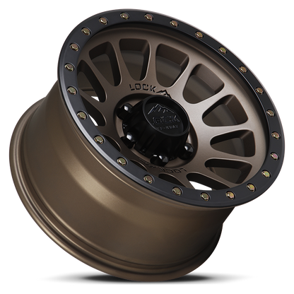 20x9 Lock Yosemite Matte Desert Bronze W/ Matte Black Ring Wheel 6x135 (18mm)