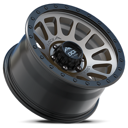 20x10 Lock Off-Road Yosemite Matte Grey W/ Matte Black Ring Wheel 6x135 (-18mm)