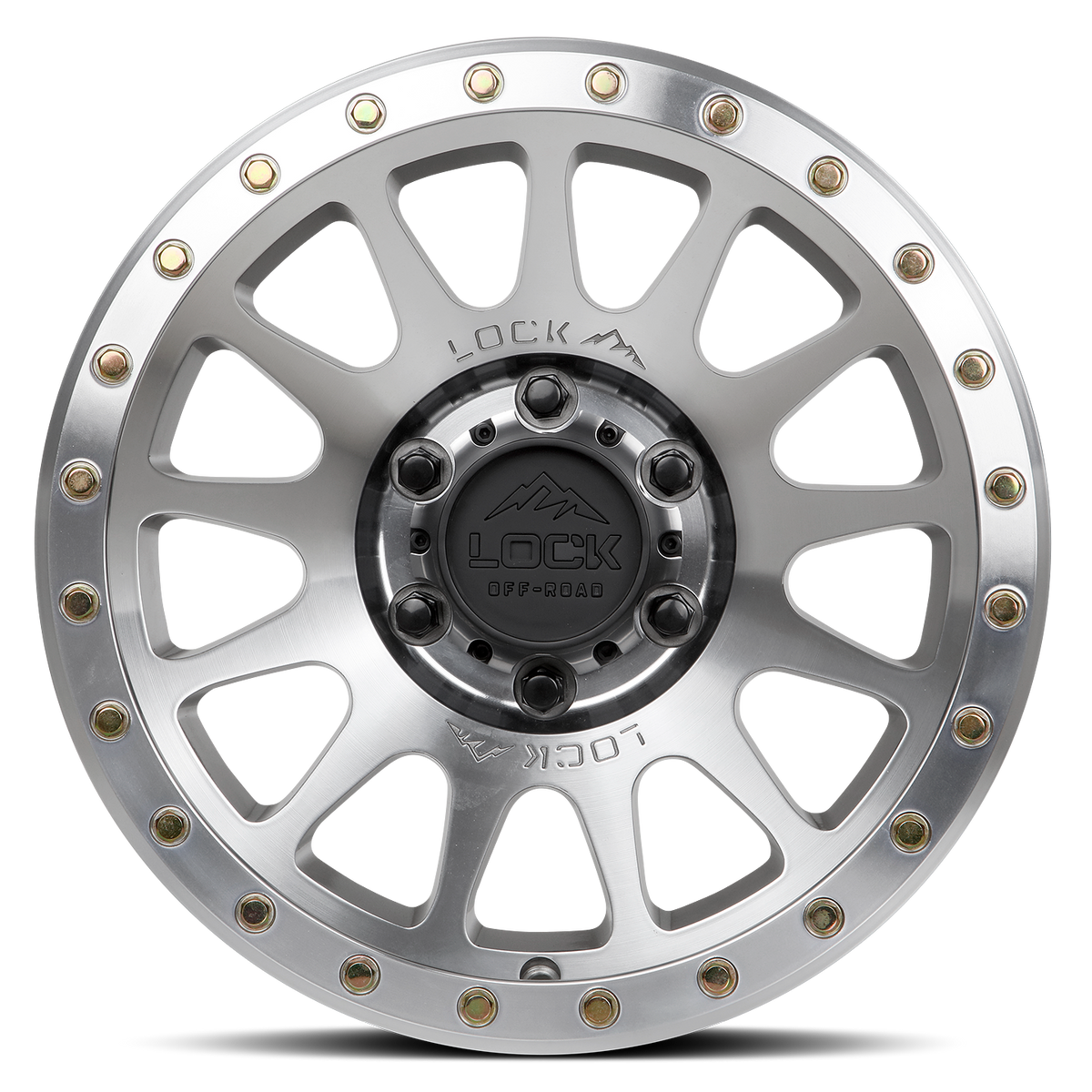 17x9 Lock Off-Road Yosemite Machine With Clear Coat Wheel 6x5.5 (0mm)