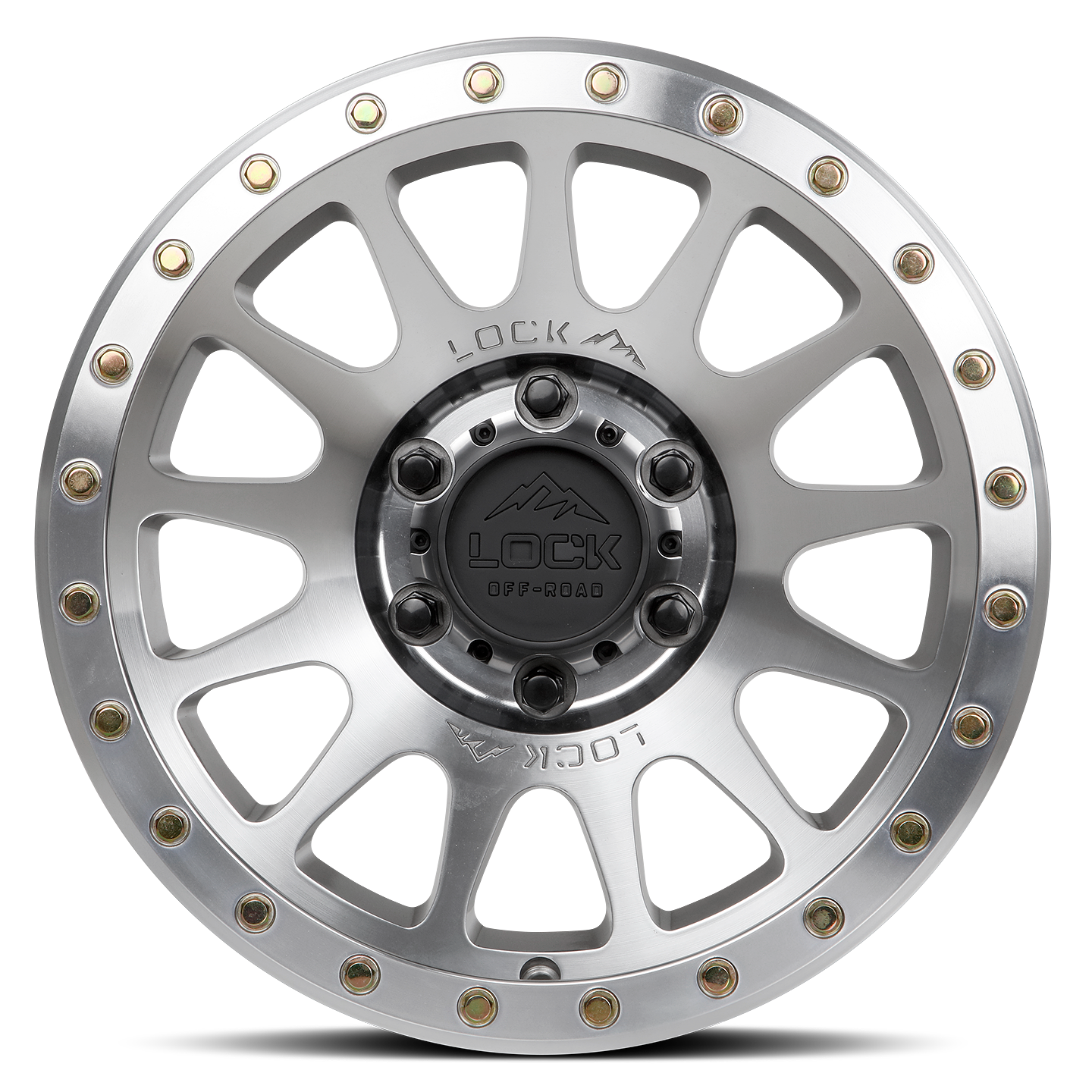 17x9 Lock Off-Road Yosemite Machine With Clear Coat Wheel 5x5 (0mm)