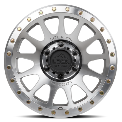 17x9 Lock Off-Road Yosemite Machine With Clear Coat Wheel 5x5 (0mm)