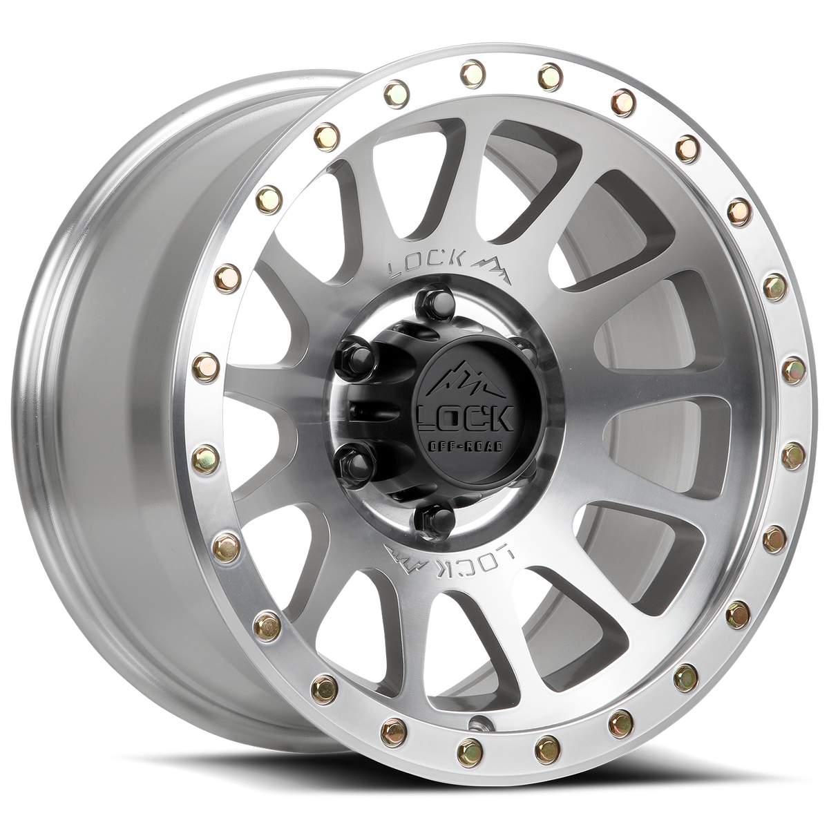 17x9 Lock Off-Road Yosemite Machine With Clear Coat Wheel 6x5.5 (0mm)