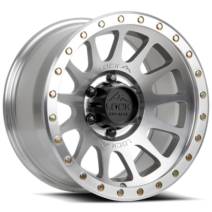17x9 Lock Off-Road Yosemite Machine With Clear Coat Wheel 6x5.5 (0mm)