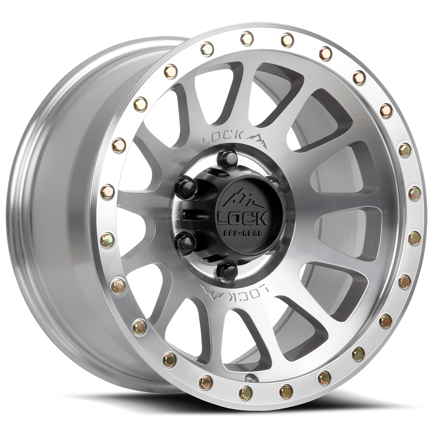 17x9 Lock Off-Road Yosemite Machine With Clear Coat Wheel 6x135 (0mm)