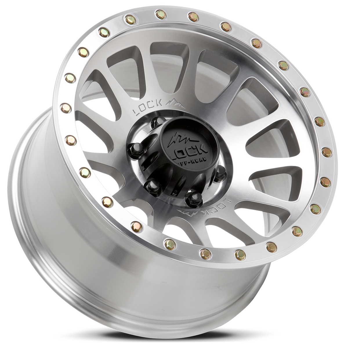 17x9 Lock Off-Road Yosemite Machine With Clear Coat Wheel 6x5.5 (0mm)