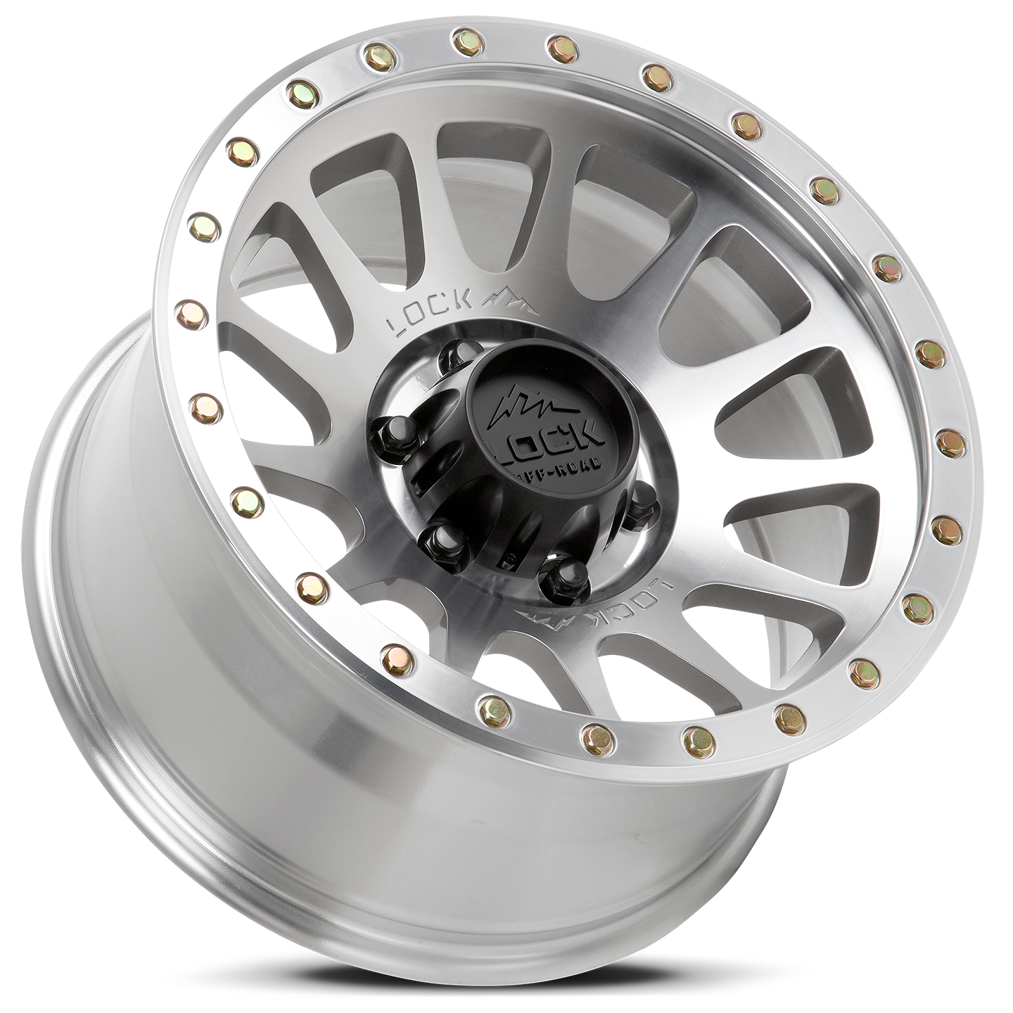 17x9 Lock Off-Road Yosemite Machine With Clear Coat Wheel 5x5 (0mm)