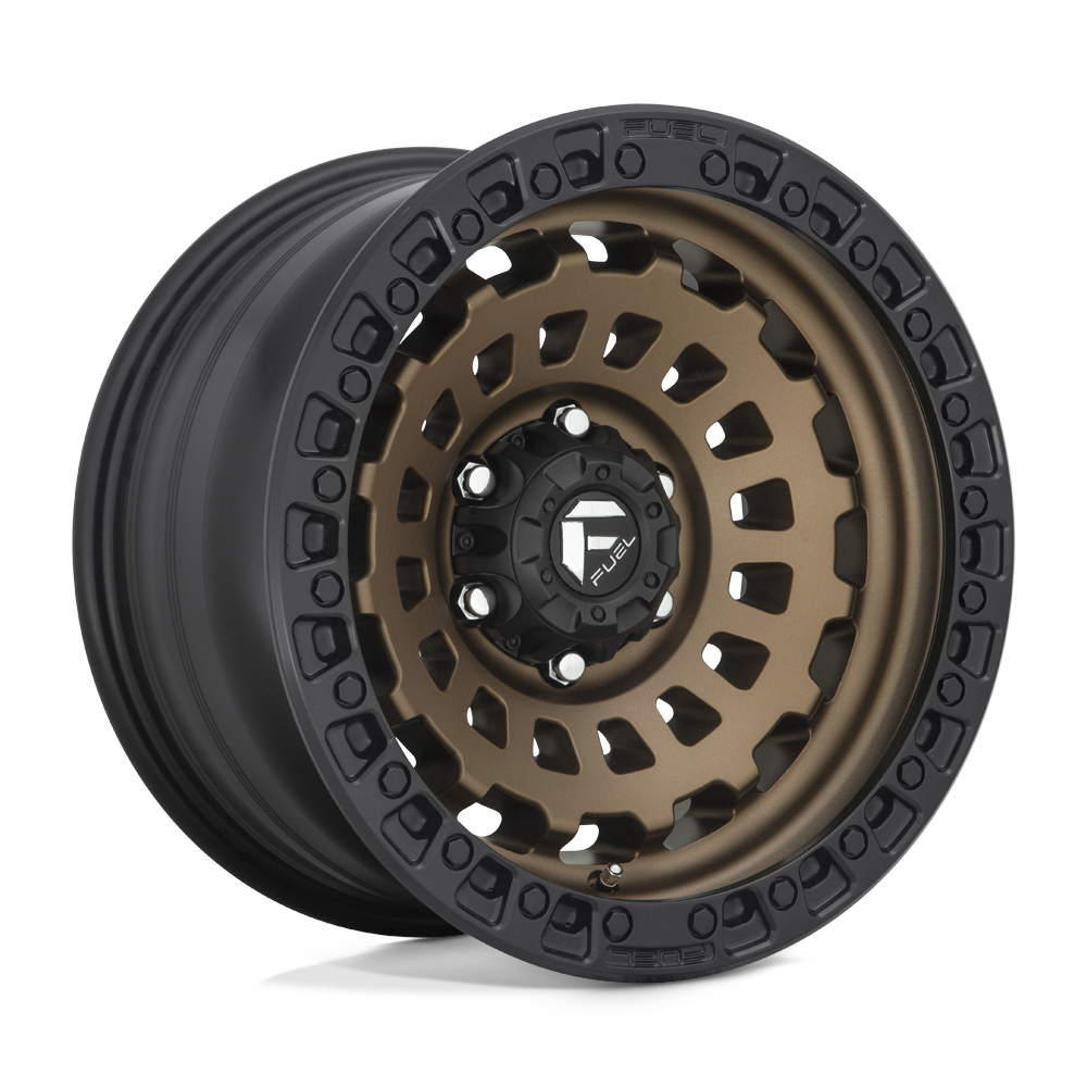 17x9 Fuel D634 ZEPHYR MATTE BRONZE BLACK BEAD RING Wheel 8x170 (-12mm)