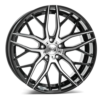 20x8.5 Axe ZX11 Black And Polished Face Wheels 5x112 (40mm) Set of 4