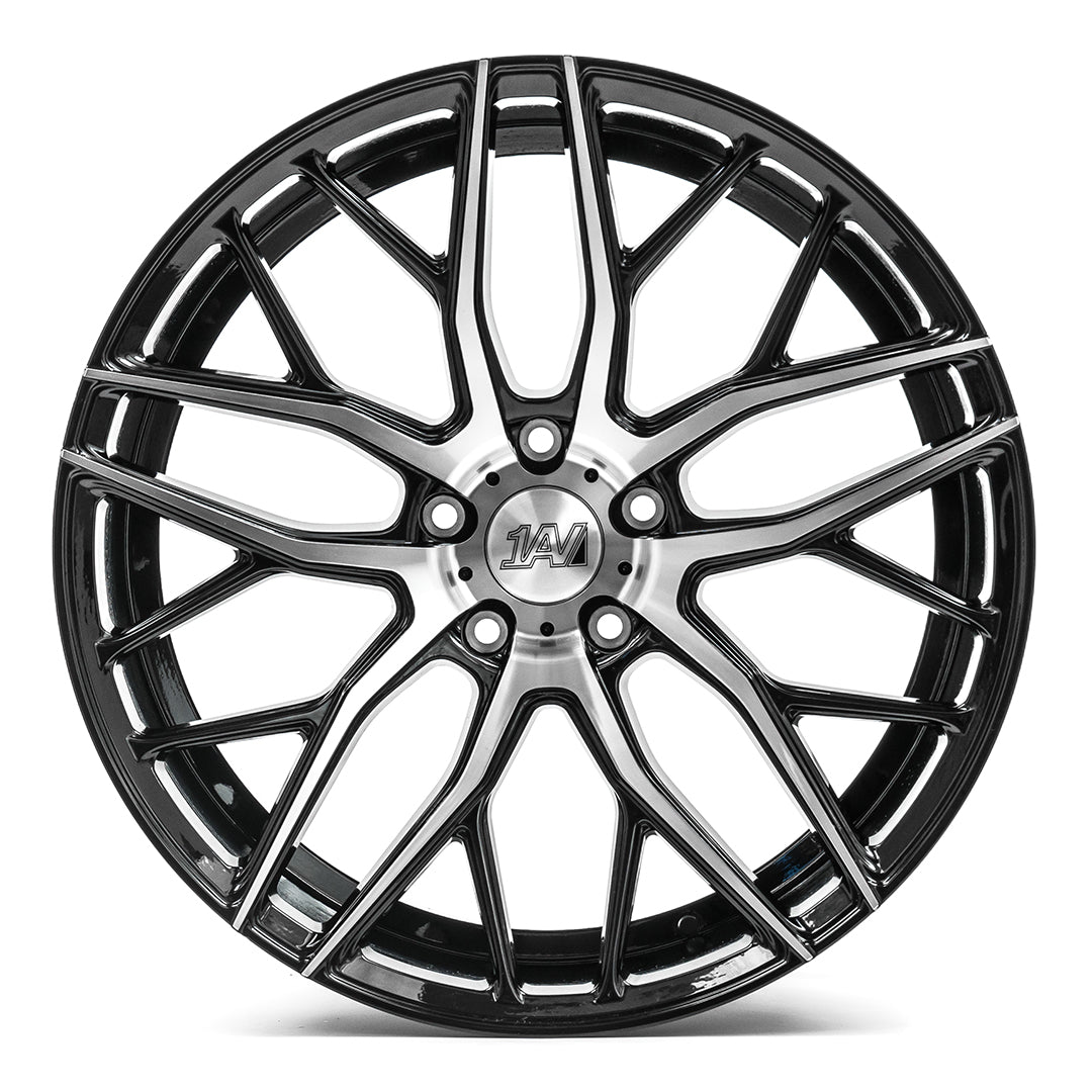 20x8.5 Axe ZX11 Black And Polished Face Wheels 5x112 (40mm) Set of 4