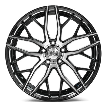 20x8.5 Axe ZX11 Black And Polished Face Wheels 5x112 (40mm) Set of 4
