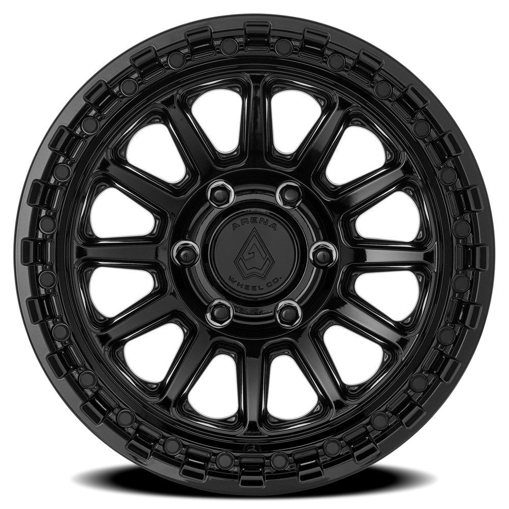 20x9 Arena Wheel Co. A128 Enduro Glossy Black Wheel 6x135 (20mm)