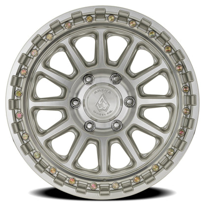 20x9 Arena Wheel Co. A128 Enduro Gloss Silver Machined Wheel 6x5.5 (0mm)
