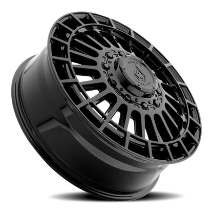 24x8.25 Arena Wheel Co. A151 Blaze Glossy Black DUALLY FRONT Wheel 8x200 (100mm)
