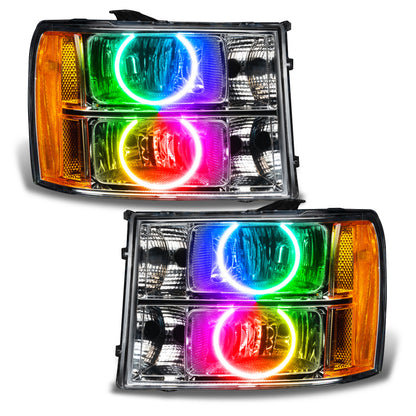Oracle 07-13 GMC Sierra SMD HL - Round Ring Design - ColorSHIFT w/o Controller