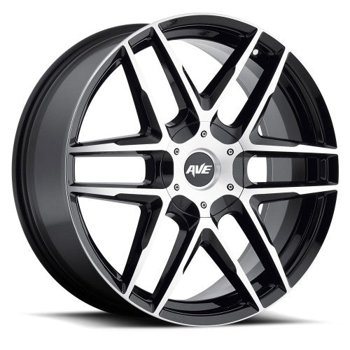 18x8 Avenue A613 Gloss Black Machined Wheel 5x4.5/5x120 (40mm)