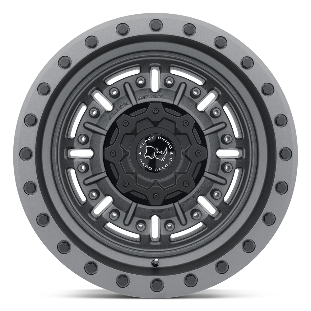 18x9.5 Black Rhino Abrams Textured Matte Gunmetal Wheel 6x5.5 (12mm)