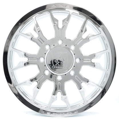 26x8.25 Axe Wheels AF6 Fully Polished FORGED DUALLY FRONT Wheel 8x210 (156mm)