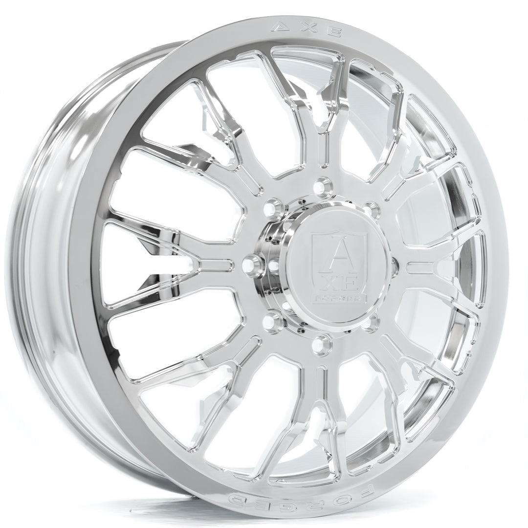 26x8.25 Axe Wheels AF6 Fully Polished FORGED DUALLY FRONT Wheel 8x210 (156mm)