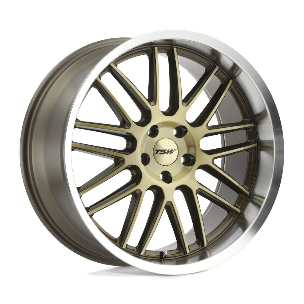 20x10 TSW AVALON BRONZE W/ BRUSHED BRONZE FACE & MACH LIP Wheel 5x4.5 (25mm)