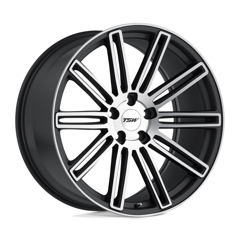 20x10 TSW CROWTHORNE MATTE GUNMETAL W/ MATTE MACHINE FACE Wheel 5x120 (40mm)