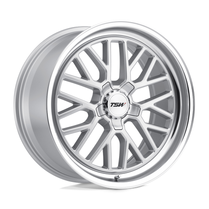 19x9.5 TSW HOCKENHEIM S SILVER W/ MIRROR CUT LIP Wheel 5x120 (20mm)