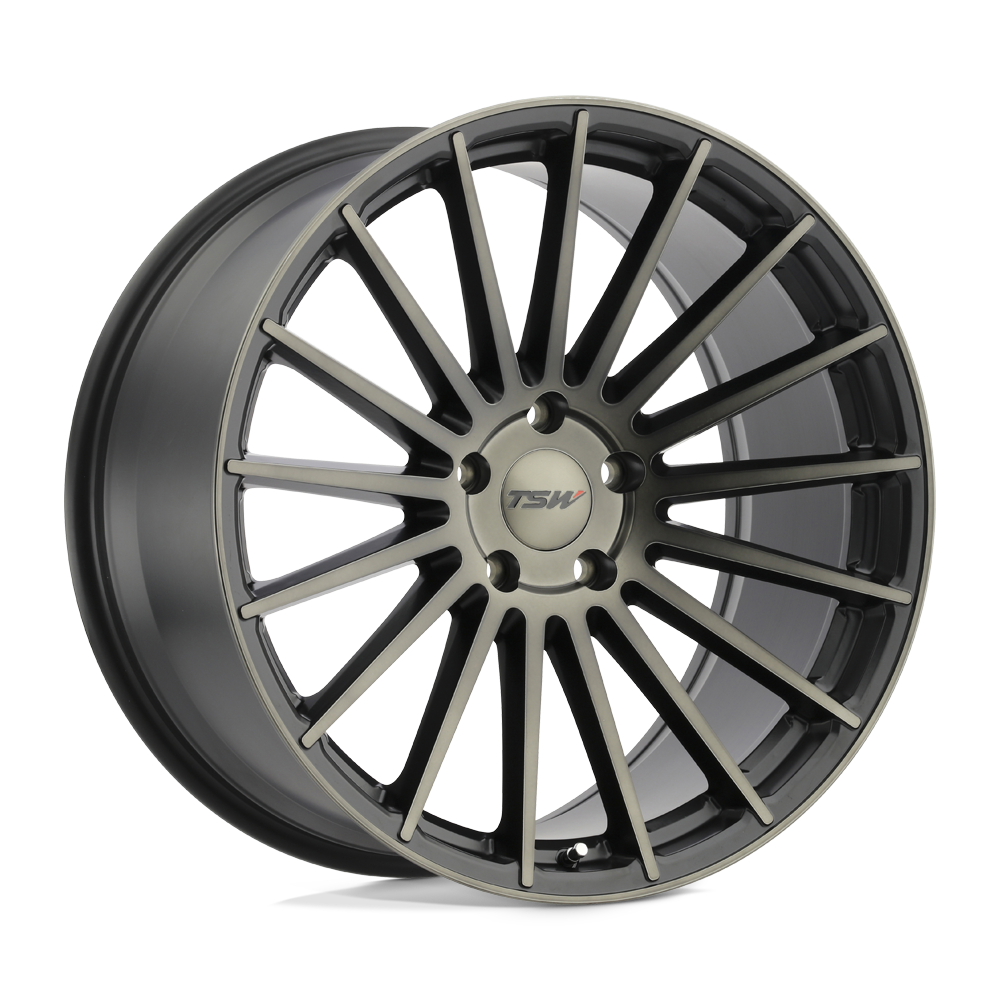 18x8.5 TSW LUCO MATTE BLACK W/ MACHINE FACE & DARK TINT Wheel 5x4.5 (20mm)