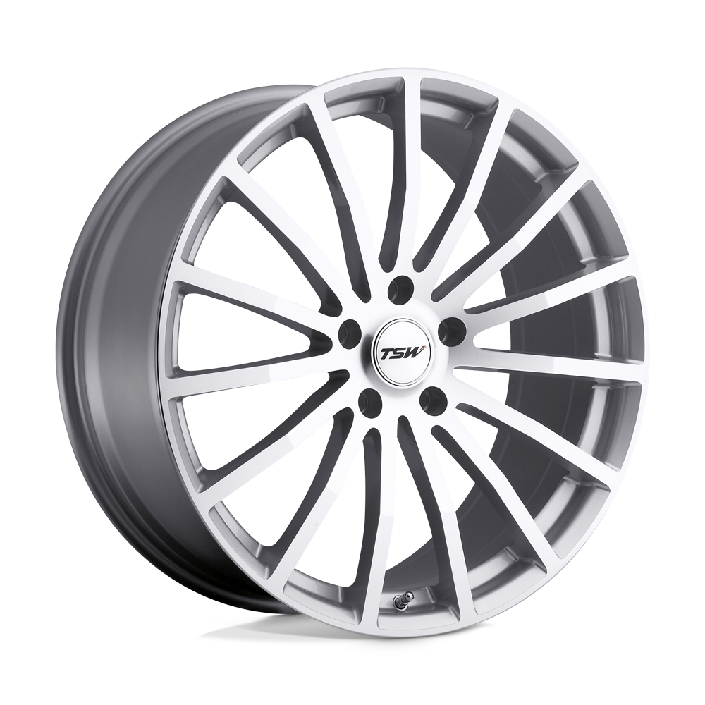20x10 TSW MALLORY SILVER W/ MIRROR CUT FACE Wheel 5x4.5 (25mm)