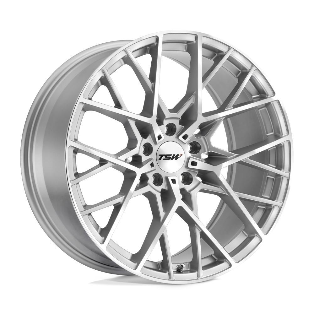 20x10 TSW SEBRING SILVER W/ MIRROR CUT FACE Wheel 5x112 (40mm)