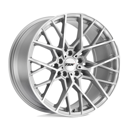 19x9.5 TSW SEBRING SILVER W/ MIRROR CUT FACE Wheel 5x120 (20mm)