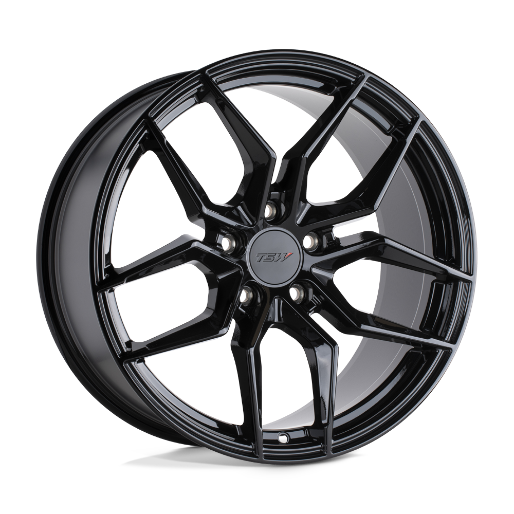 20x10 TSW SILVANO GLOSS BLACK Wheel 5x112 (40mm)