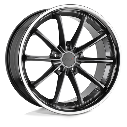 20x10 TSW SWEEP GLOSS GUNMETAL W/ STAINLESS LIP Wheel 5x120 (25mm)
