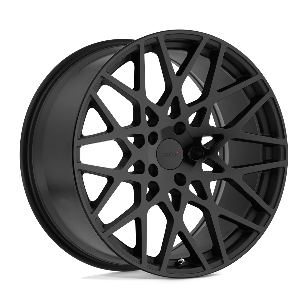 18x8.5 TSW VALE DOUBLE BLACK - MATTE BLK W/ GLOSS BLK FACE Wheel 5x112 (32mm)
