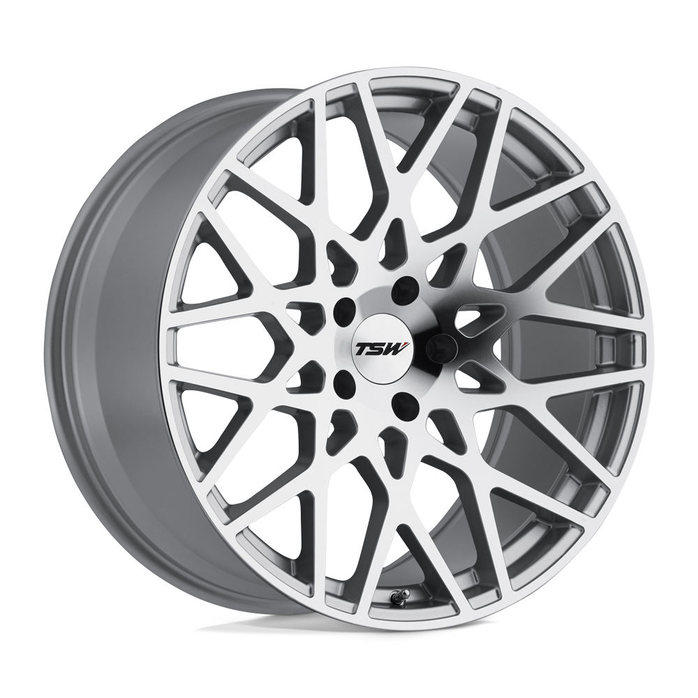 18x9.5 TSW VALE SILVER W/ MIRROR CUT FACE Wheel 5x4.5 (40mm)