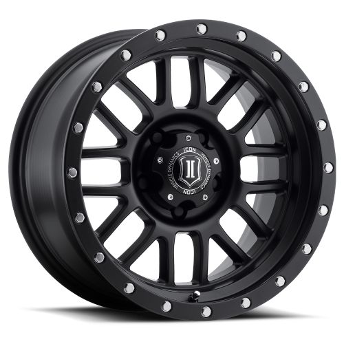 17x8.5 Icon Alloys Alpha Satin Black Wheel 5x5 (0mm)