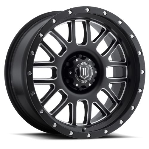 20x9 Icon Alloys Alpha Satin Black Milled Wheel 6x135 (16mm)