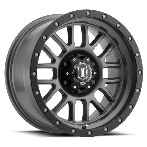17x8.5 Icon Alloys Alpha Titanium Wheel 6x5.5 (0mm)
