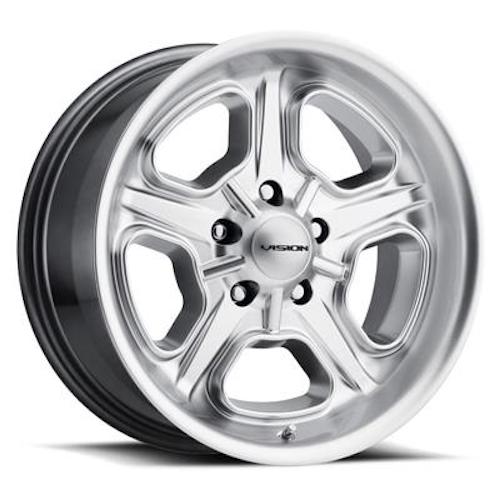 20x8.5 American Muscle 147 Daytona Hyper Silver Wheel 5x120 (32mm)