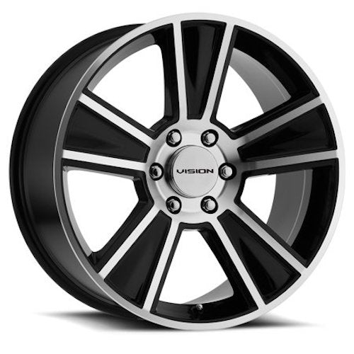 20x11 American Muscle V223 Stunner Black Machined Wheel 5x120 (40mm)