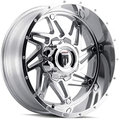 22x14 American Truxx Warrior Polished Wheel 5x5/5x5.5 (-76mm)