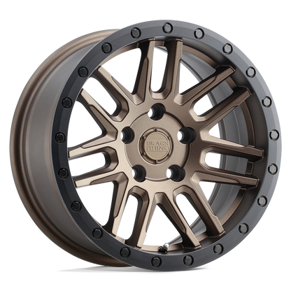 17x8 Black Rhino Arches Bronze W/ Black Ring Wheel 5x4.25 (30mm)
