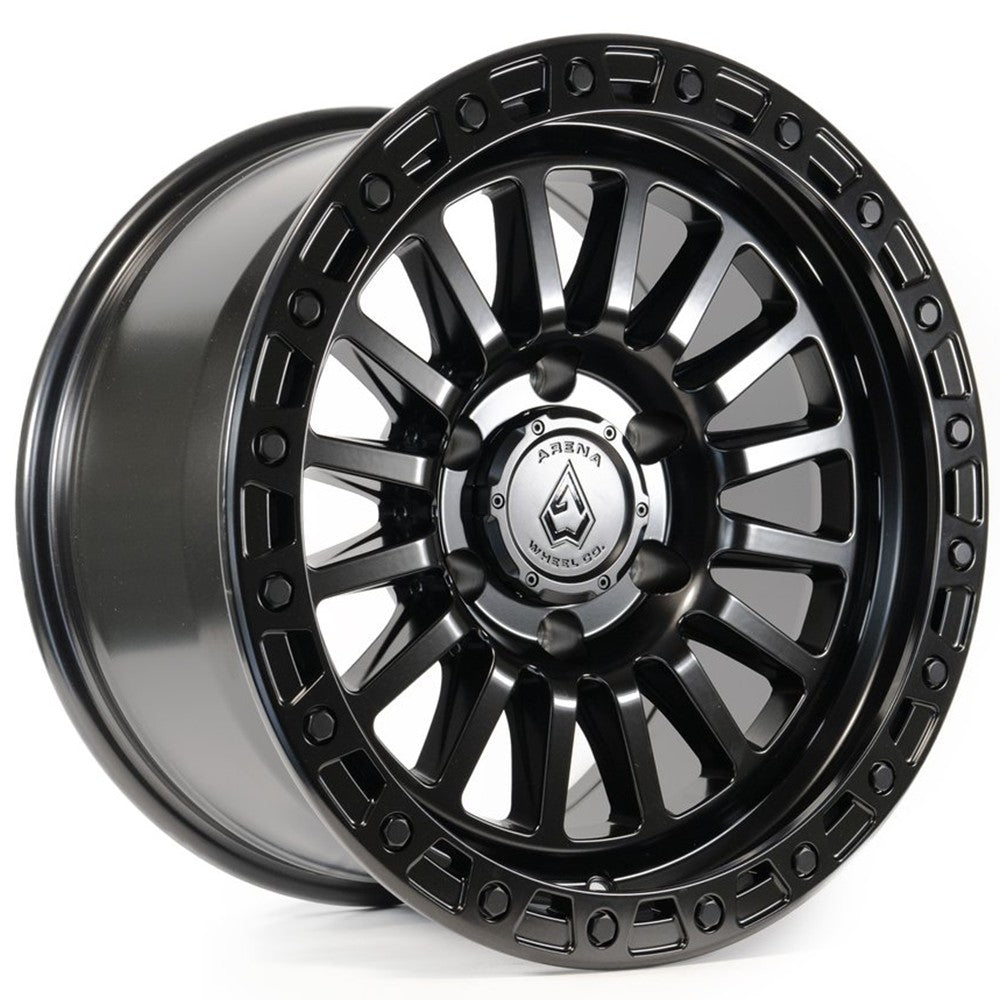 17x9 Arena A108 Trophy Satin Black Wheel 6x135 (-12mm)