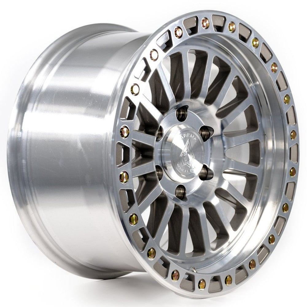 17x9 Arena A108 Trophy Bright Machine Zinc Bolts Wheel 6x5.5 (1mm)