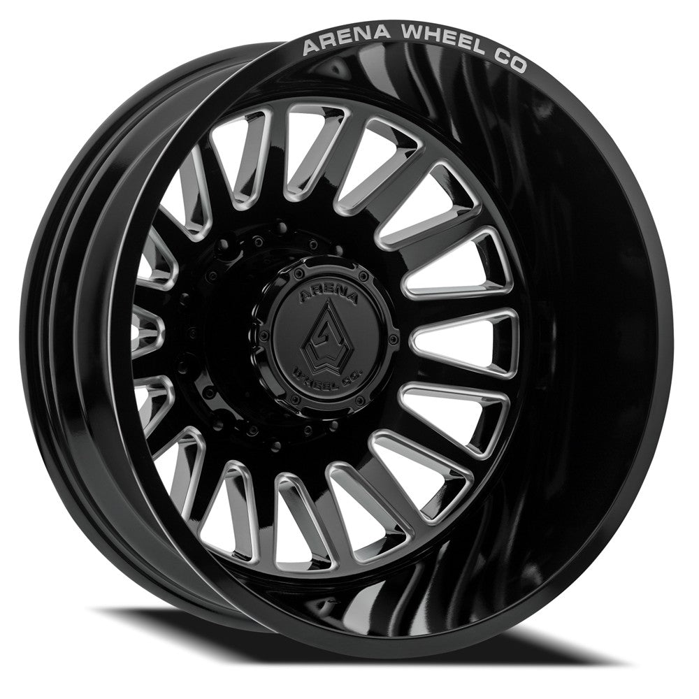 20x8.25 Arena A110 Rival Milled and Polished DUALLY REAR Wheel 10x225 (-202mm)