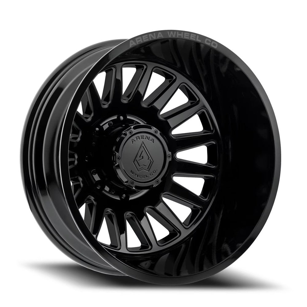24x8.25 Arena A110 Rival Glossy Black DUALLY REAR Wheel 10x225 (-222mm)