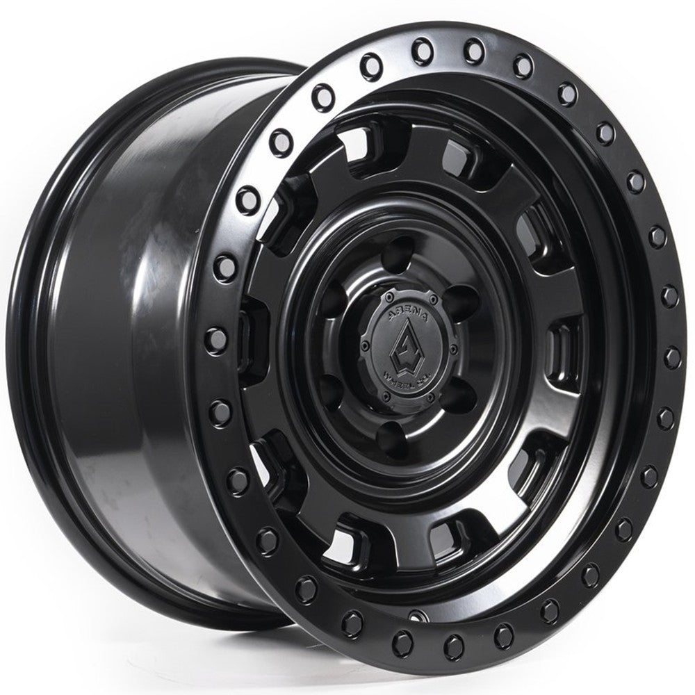 17x9 Arena A112 Gunner Satin Black Wheel 6x5.5 (0mm)