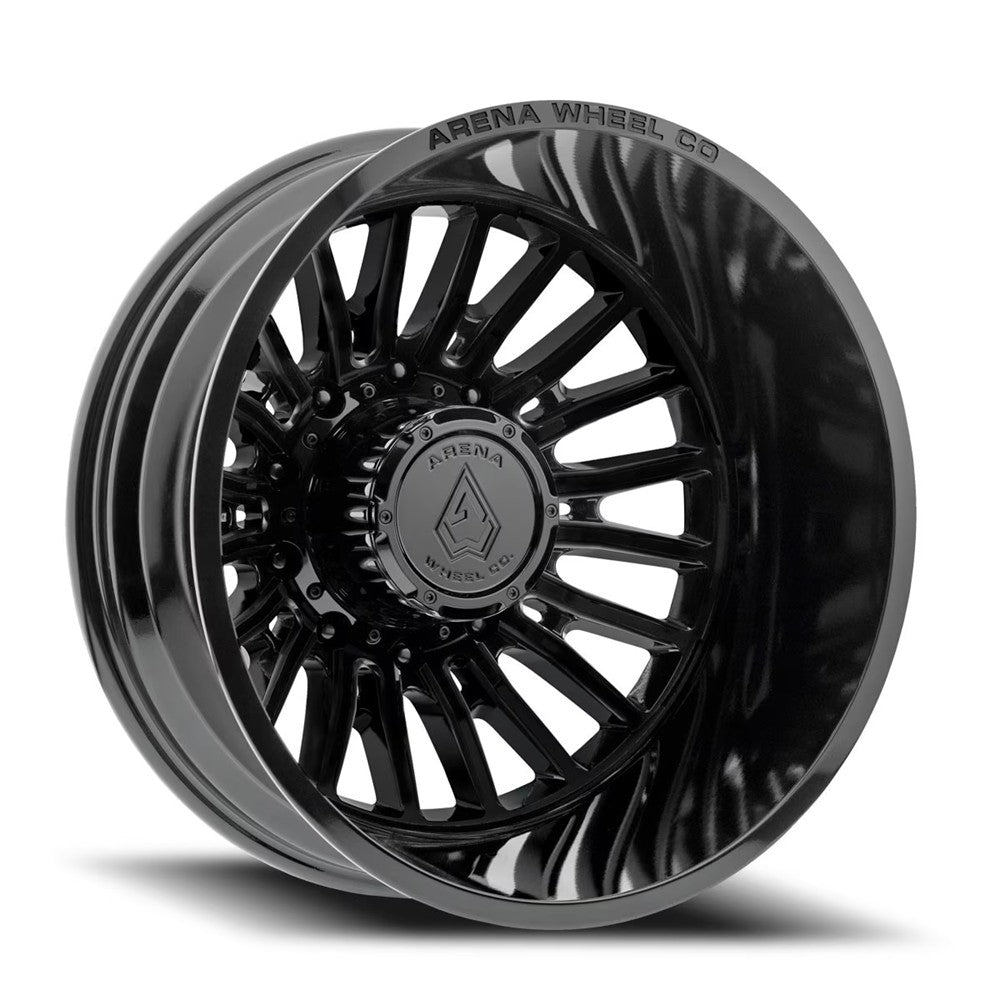 22x8.25 Arena A113 Thunder Glossy Black DUALLY REAR Wheel 10x225 (-202mm)