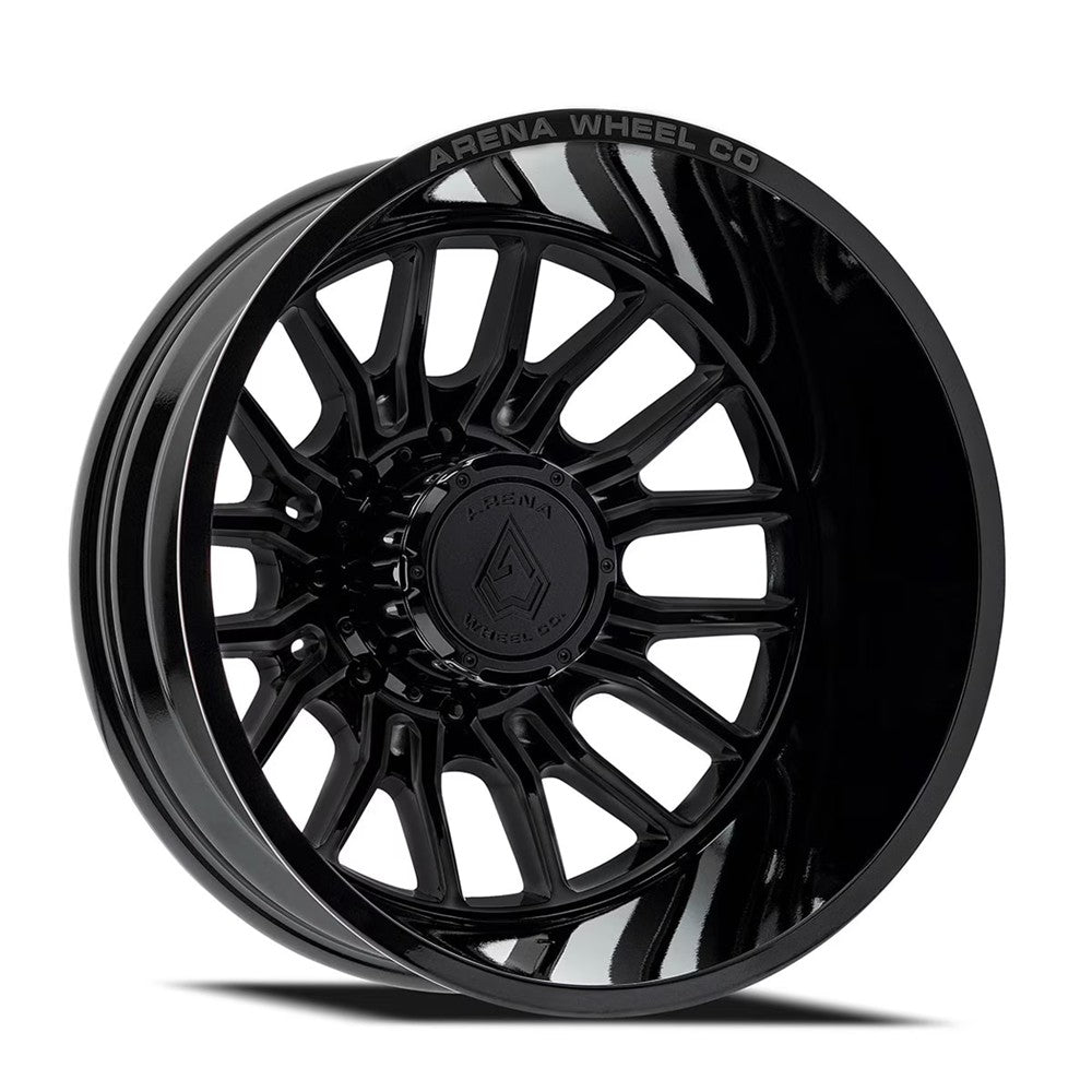 22x8.25 Arena A113 Thunder Glossy Black DUALLY REAR Wheel 8x200 (-202mm)